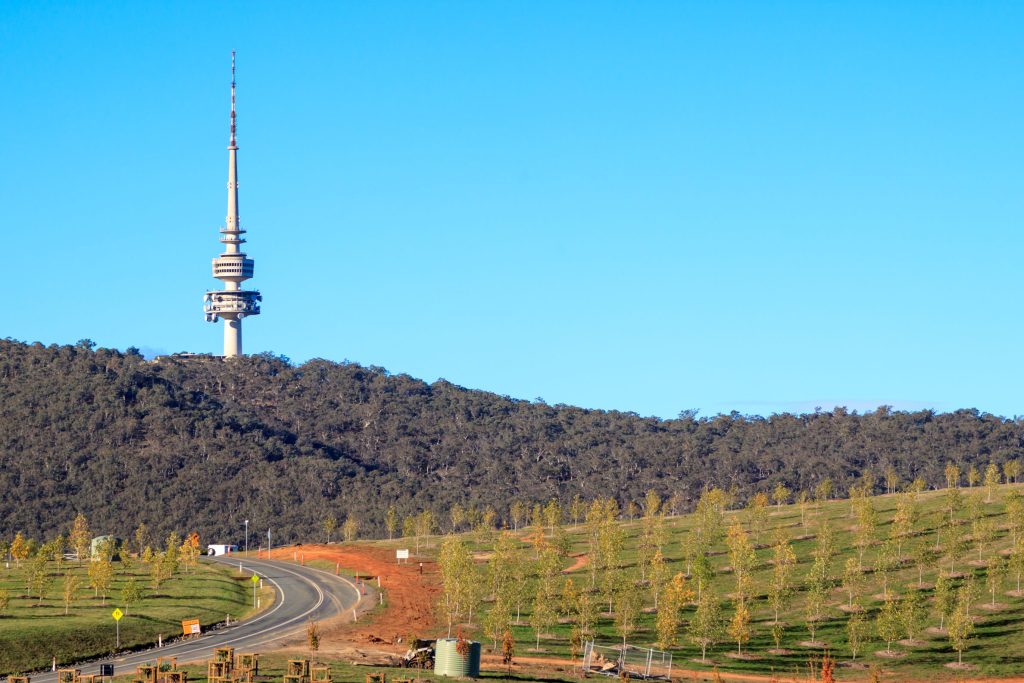 Telstra Tower in Canberra, Australia