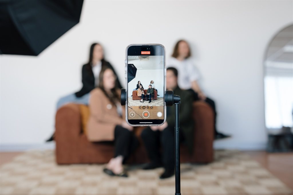 one x team in a brand shoot